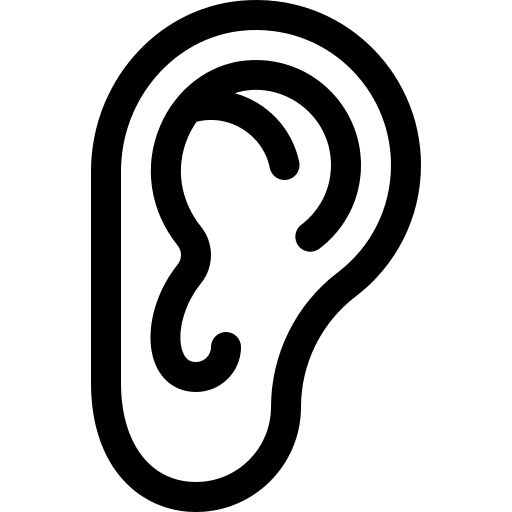 Ear listen healthcare and medical healthcare icon