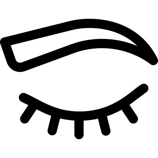 Eyebrow eyebrow eyelashes healthcare and medical icon