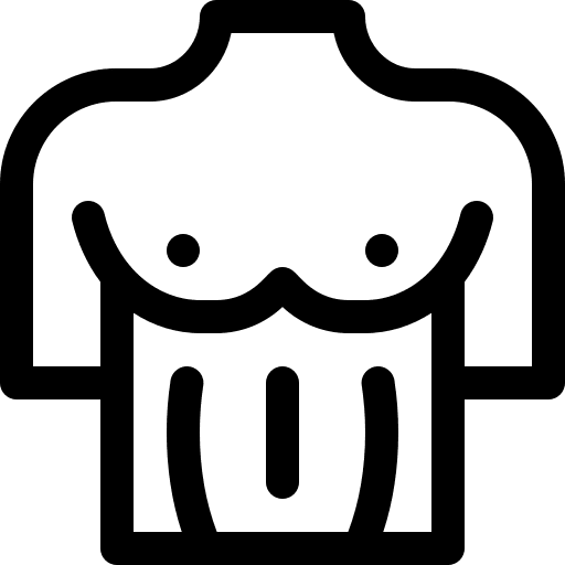 Chest bust body anatomy icon