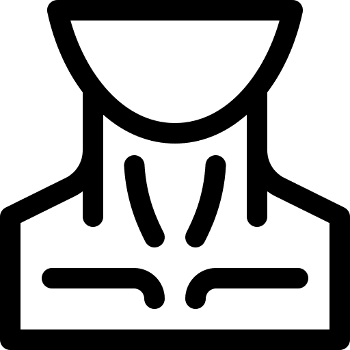 Human body anatomy neck icon