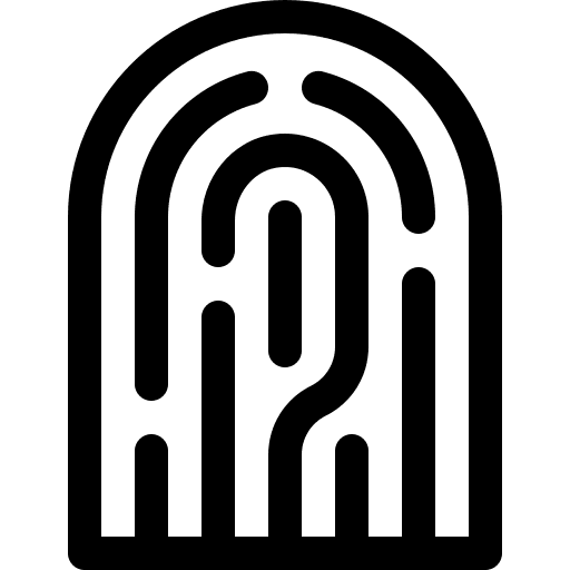 Fingerprint fingerprint healthcare and medical identification icon