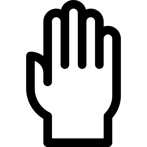 Hand parts hands and gestures body icon