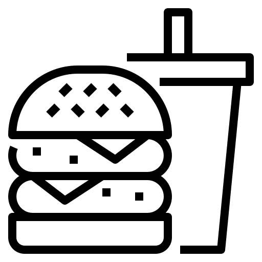 Fast food burger business and finance fast food icon