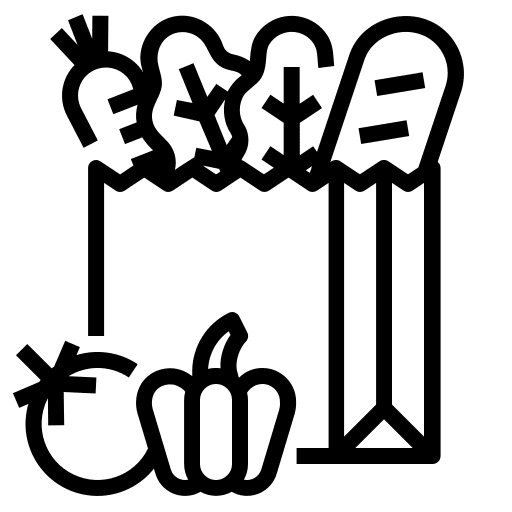 Groceries shop store vegetable icon