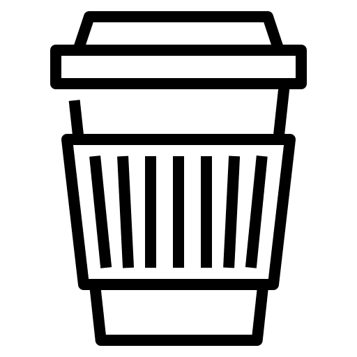 Coffee business and finance hot coffee takeaway icon