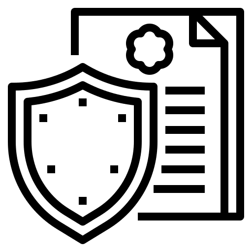 Insurance document health safe icon