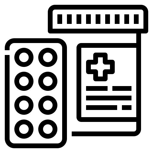 Medical pill business and finance drug icon