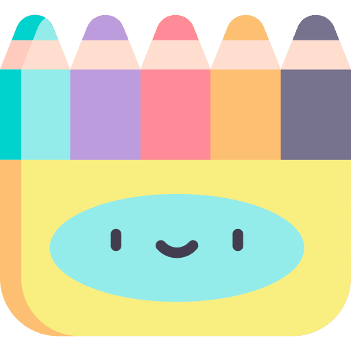 Color pencils draw art art and design icon