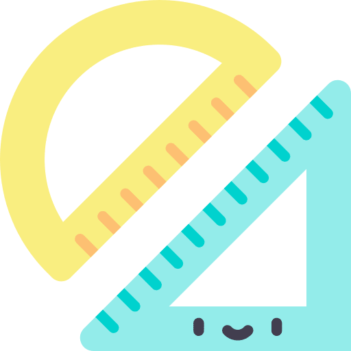 Geometry measure set square drawing icon