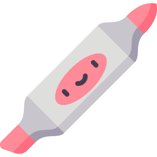 Marker tools and utensils writing highlighter icon