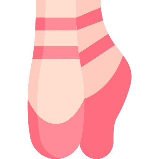 Ballet ballerina dance shoes icon
