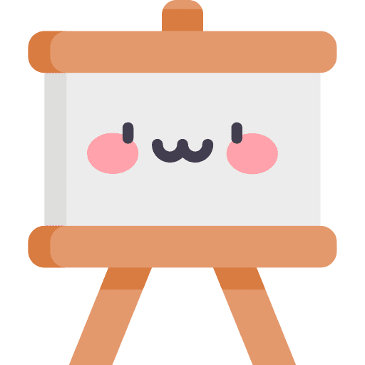 Easel canvas art and design painter icon