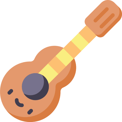 Guitar string instrument guitar music and multimedia icon