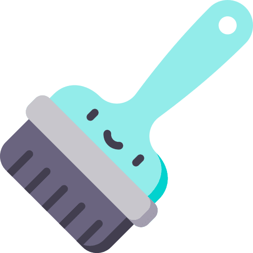 Paint brush construction brush art and design icon