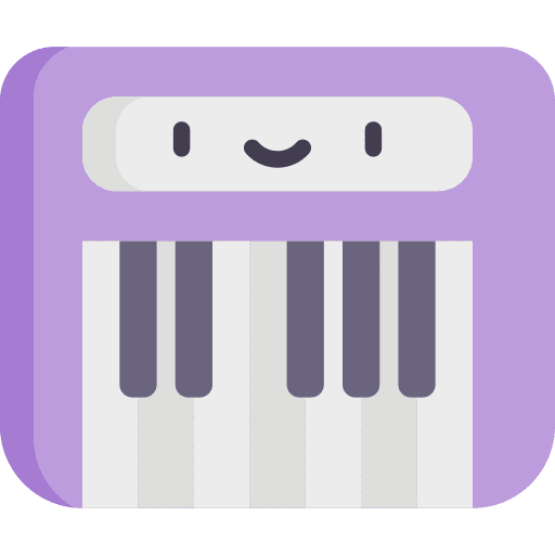 Piano music keyboard music and multimedia icon