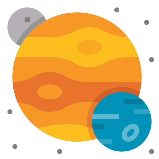 Planets gaming moon galaxy icon