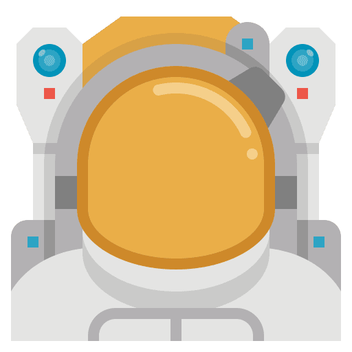 Astronaut helmet gaming game icon