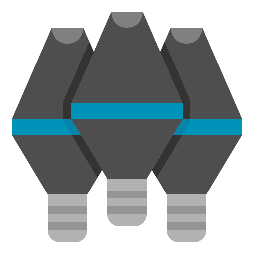 Rocket space missile gaming icon