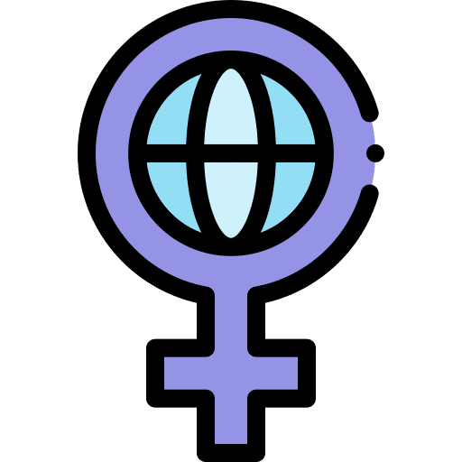 Feminism shapes and symbols cultures worldwide icon