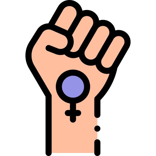 Girl power fist female people icon