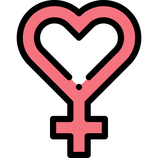 Love feminism women empowerment icon