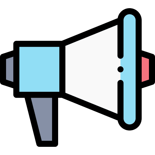 Megaphone loud bullhorn advertising icon