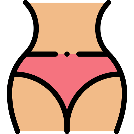 Butt healthcare and medical butt back icon