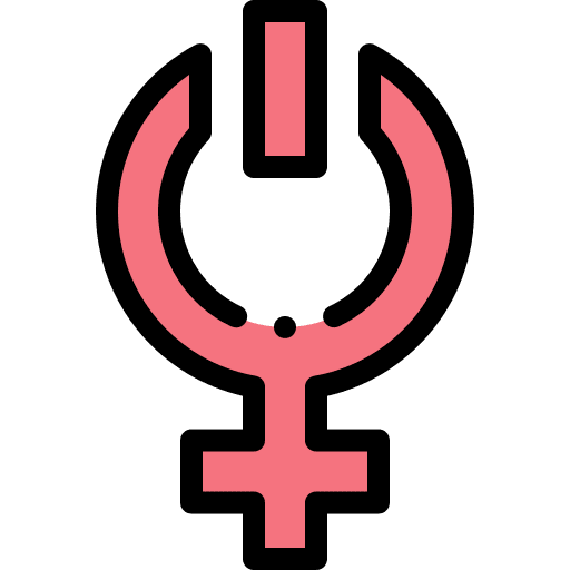 Feminism gender shapes and symbols woman icon