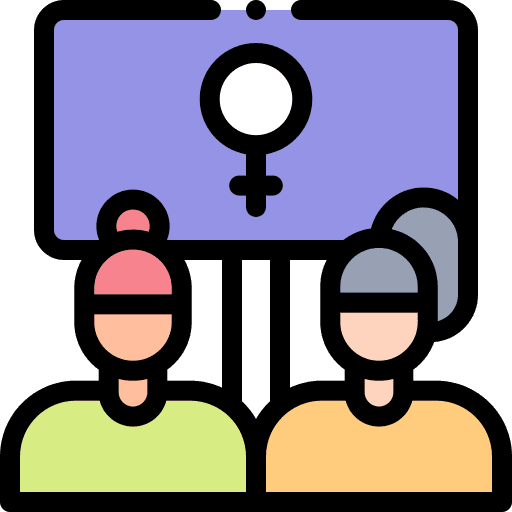 Feminism women protest people icon