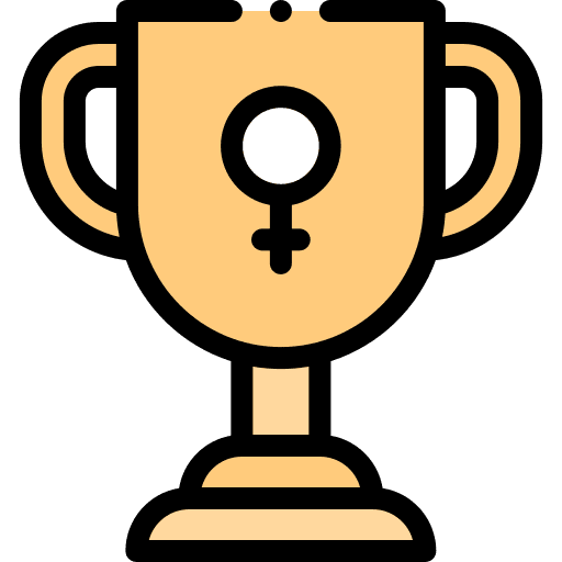 Win win trophy feminism icon