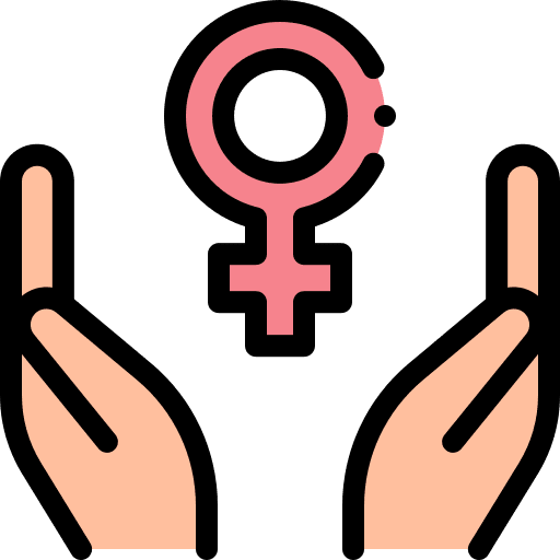 Women feminism protect hand icon