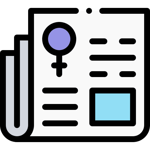 Feminism communications newspaper journal icon