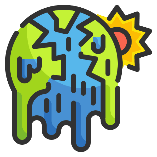 Global warming temperature earth weather icon