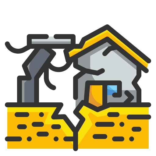 Earthquake earthquake ground nature icon