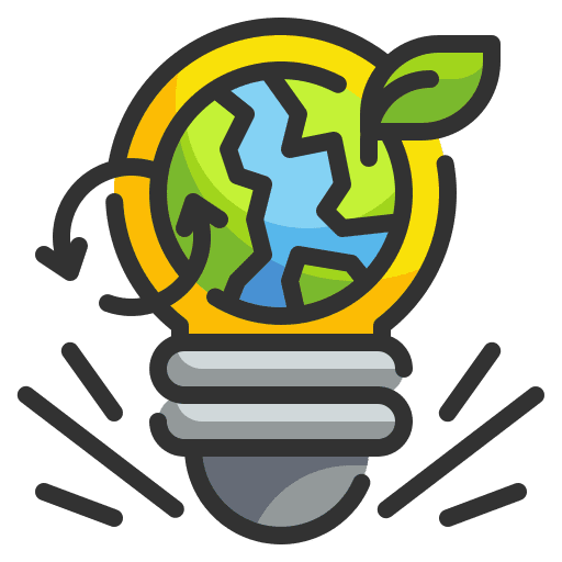 Ecology lightbulb ecology friendly icon