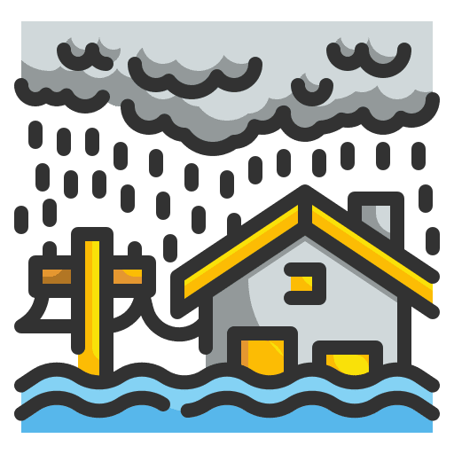 Flood flooding weather sea level icon