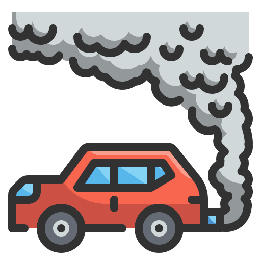 Pollution car pollution emission icon