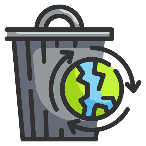 Recycling trash garbage can icon