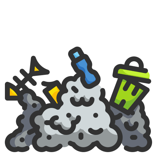 Waste ecology and environment contamination rubbish icon