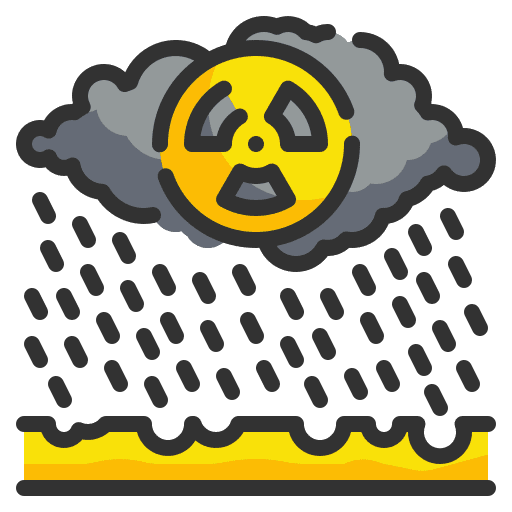 Acid rain rainy cloud rain icon