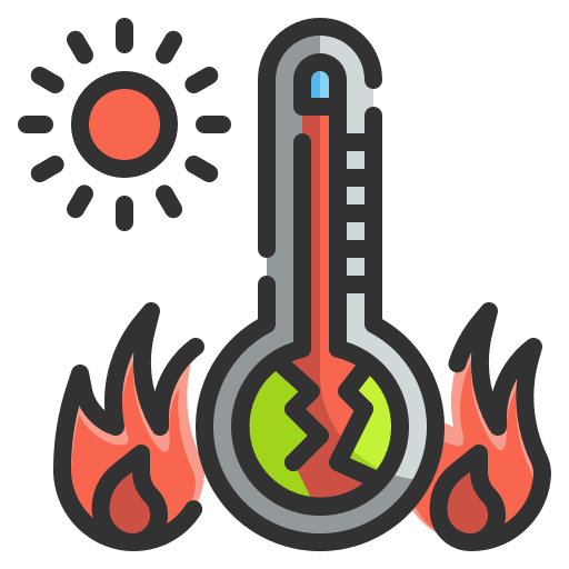 Hot warm forecast climate icon