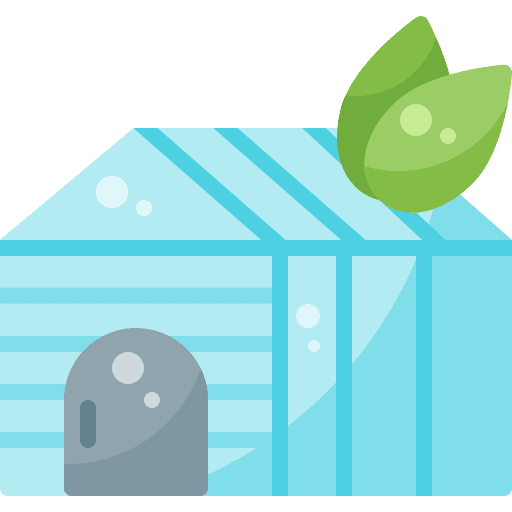 House glass house farming and gardening icon