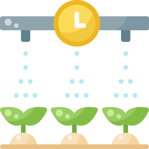 Watering plants smart farm agriculture plant leaf icon