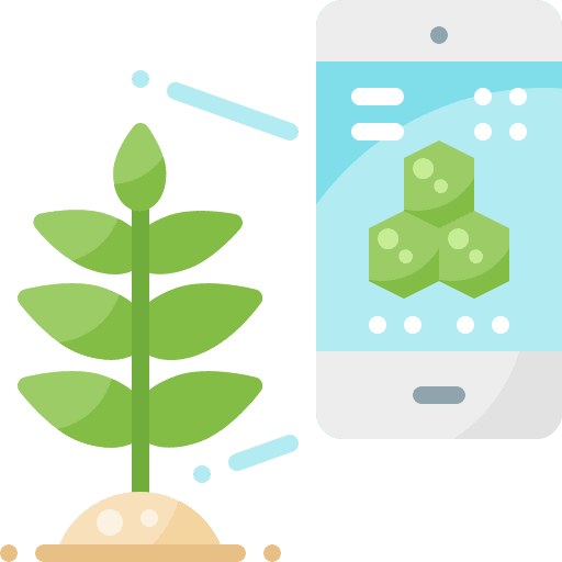 Analysis analyze plant leaf application icon