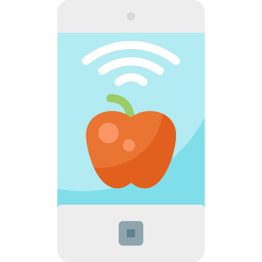 Mobile application agriculture analysis smart farm icon