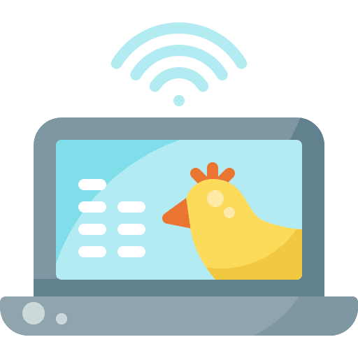 Notebook monitoring smart farming animal icon