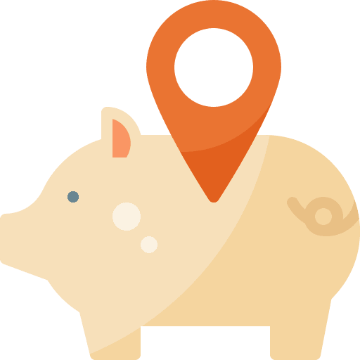 Pig position animal online icon