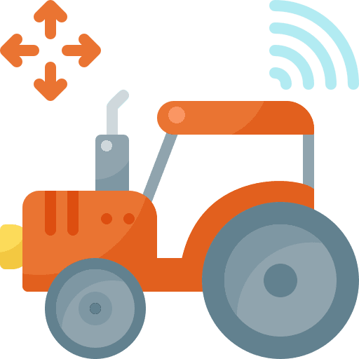 Tractor construction agronomy smart farm icon