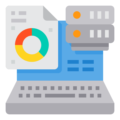 Analytics analytics database electronics icon