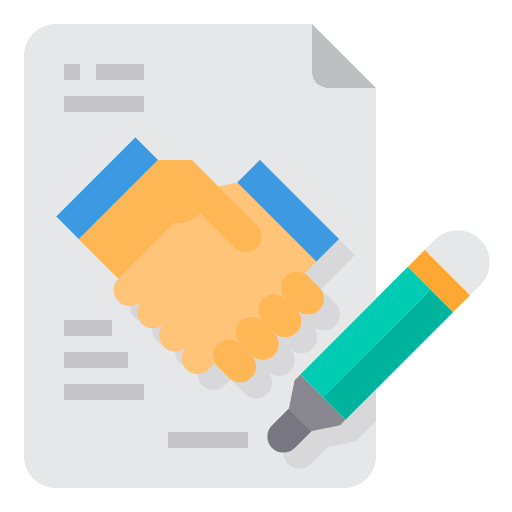 Handshake handshake contract files and folders icon